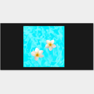 Lilo and Nani inspired white plumeria hawaiian flowers Posters and Art