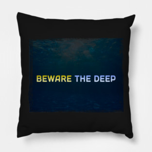 Subnautica inspired Beware the Deep Pillow