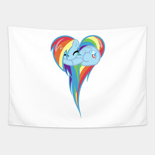 Heart Of Rainbow Dash Tapestry