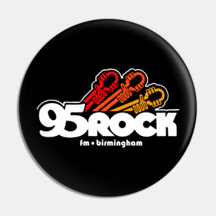 95 ROCK RETRO RADIO BIRMINGHAM ALABAMA Pin