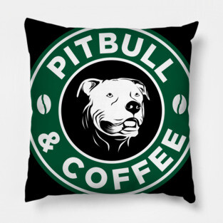 Pitbull and Coffee Pillow
