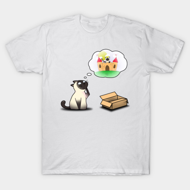 My Cardboard Castle - Siamese Cat Design - Not Hamlet T-Shirt by NotHamlet