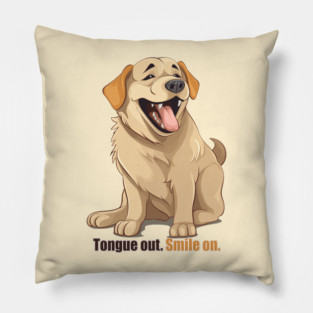 Tongue Out. Smile On. Pillow