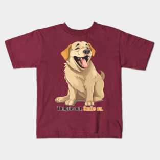 Tongue Out. Smile On. Kids T-Shirt