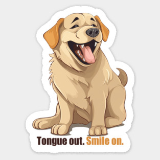 Tongue Out. Smile On. Sticker