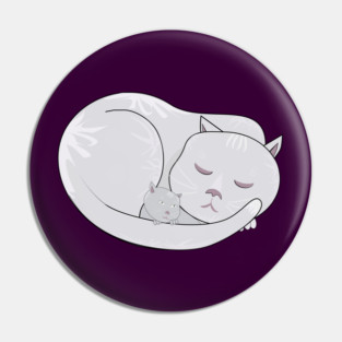 cat with kitten Pin