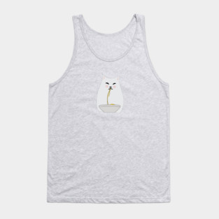 cat eating spaghetti Tank Top