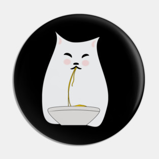 cat eating spaghetti Pin