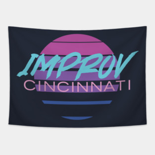 Improv Cincinnati -- Summer Logo Tapestry