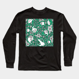 Tea Time Green Long Sleeve T-Shirt