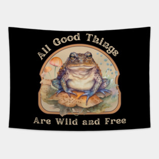 Wild and Free Fairycore Toad Tapestry