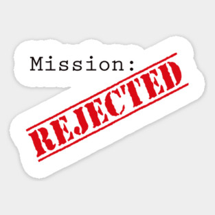 Mission: Rejected Title Splash (Red) Sticker