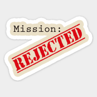 Mission: Rejected Title Splash (Red) Sticker
