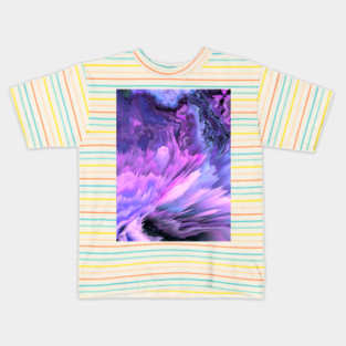 Harmful Help Glitched Fluid Art Kids T-Shirt