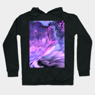 Harmful Help Glitched Fluid Art Hoodie