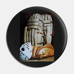 Vintage Hockey Goalie Equipment Pin