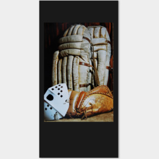 Vintage Hockey Goalie Equipment Posters and Art
