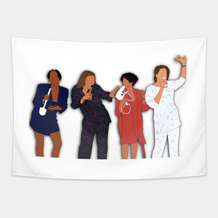 Living Single TV Show Fan Art Tapestry
