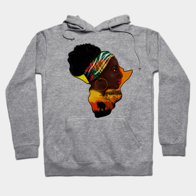 Africa Map, African Woman, Safari Love Africa Hoodie by logiamerch