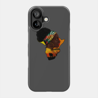 Africa Map, African Woman, Safari Love Africa Phone Case
