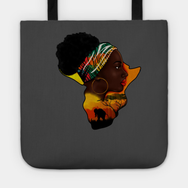 Africa Map, African Woman, Safari Love Africa Tote by logiamerch