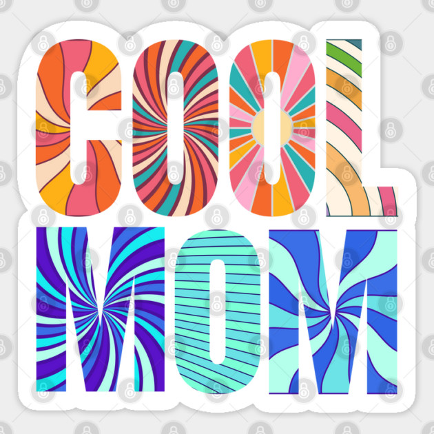 Cool Mom Groovy Mom Sticker by Luxinda