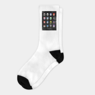 Luchadores Poster Grunge Socks