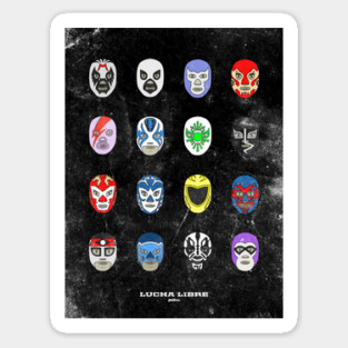 Luchadores Poster Grunge Sticker