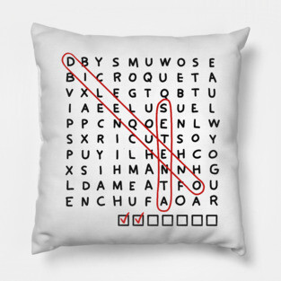 Word search game cuban salsa Pillow