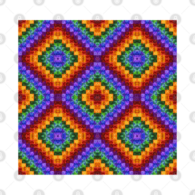 Rainbow Diamonds Quilt by Tiger Torre