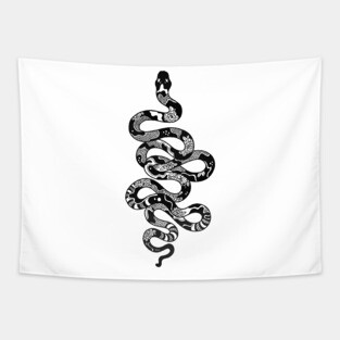 Tattoo Style Snake Tapestry