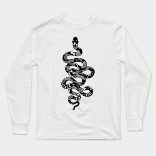 Tattoo Style Snake Long Sleeve T-Shirt