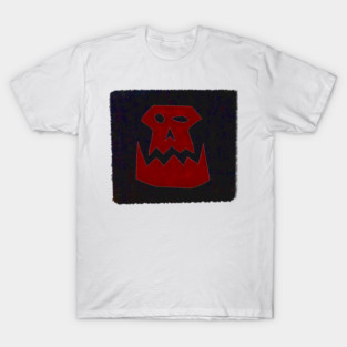 Ork Skull Glyph - Red T-Shirt
