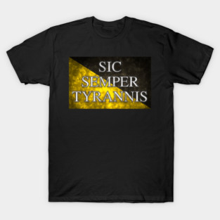 Sic Semper Tyrannis - Anarcho Capitalism Flag T-Shirt