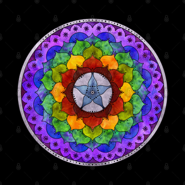 Star Mandala Rainbow by Tiger Torre