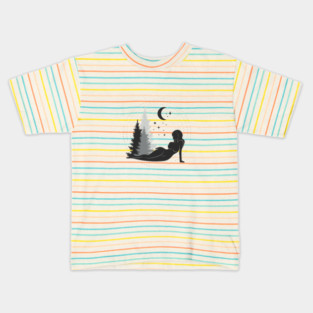 Forest Moon Woman Kids T-Shirt