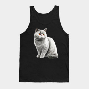 British Shorthair Cat, Love British Shorthair Cats Tank Top