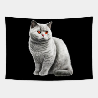 British Shorthair Cat, Love British Shorthair Cats Tapestry