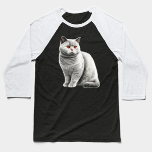 British Shorthair Cat, Love British Shorthair Cats Baseball T-Shirt