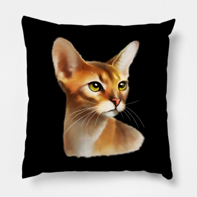 Abyssinian cat, Cat Lover Pillow by logiamerch