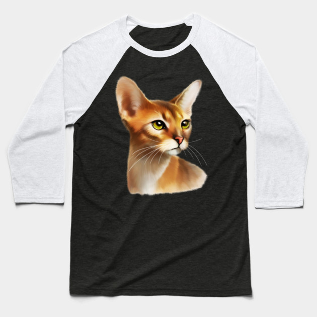 Abyssinian cat, Cat Lover Baseball T-Shirt by logiamerch