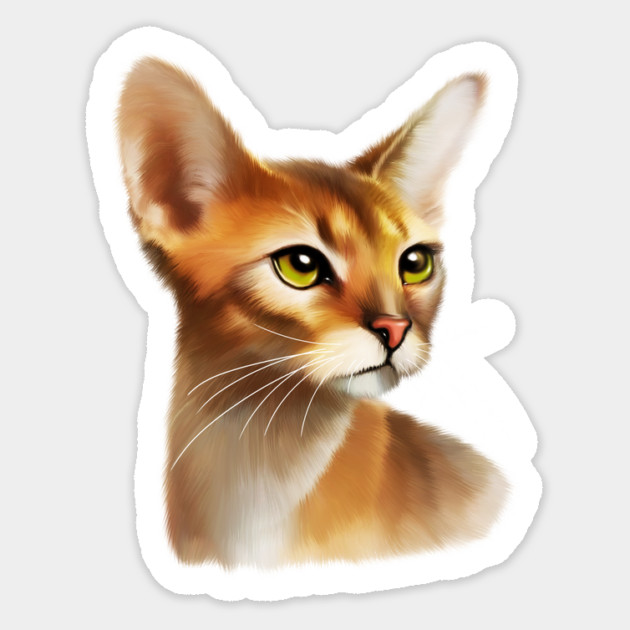 Abyssinian cat, Cat Lover Sticker by logiamerch