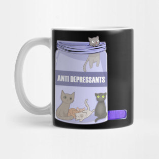 Funny Cat Lover Anti Depressants, Love Kittens Mug