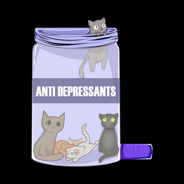 Funny Cat Lover Anti Depressants, Love Kittens by logiamerch