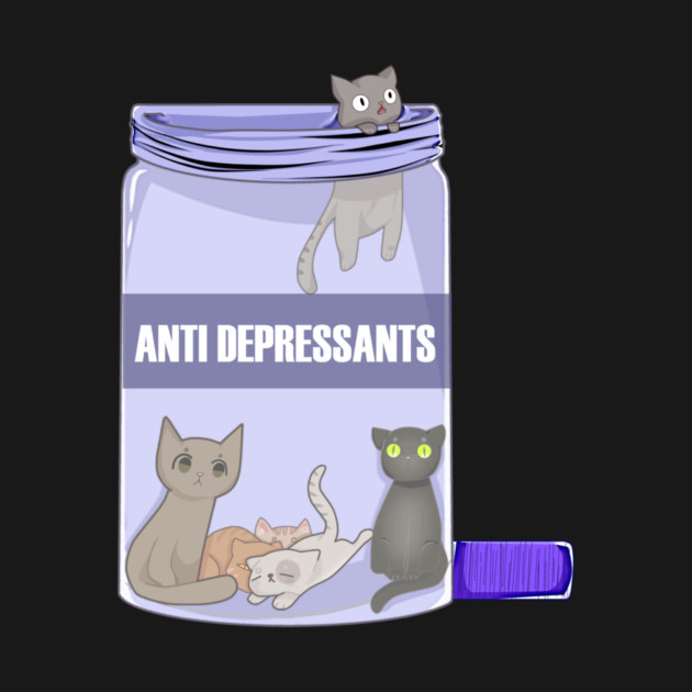 Funny Cat Lover Anti Depressants, Love Kittens by logiamerch