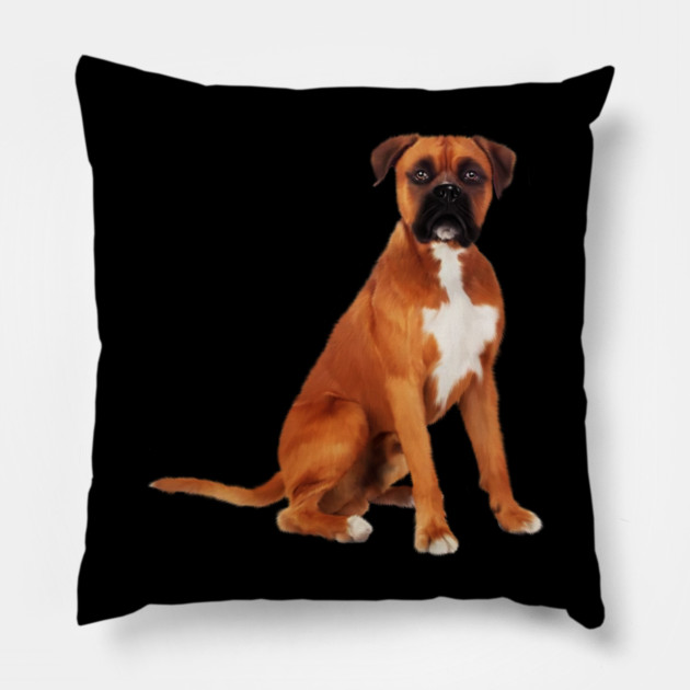 Boxer Dog, Brown Boxer Dog Lover Pillow by logiamerch