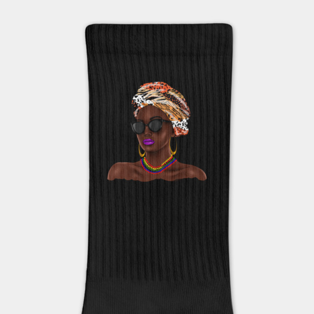 African Melanin Woman, African Pattern, Black Beauty by logiamerch