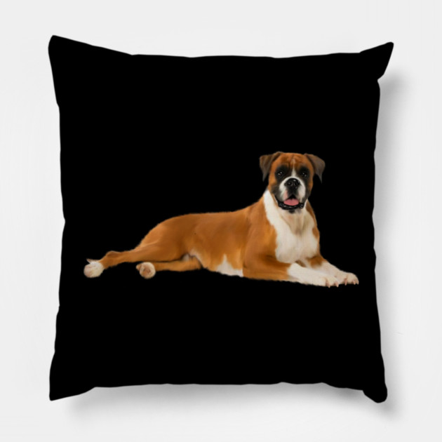 Boxer Dog , Love Boxer Dogs Pillow by logiamerch