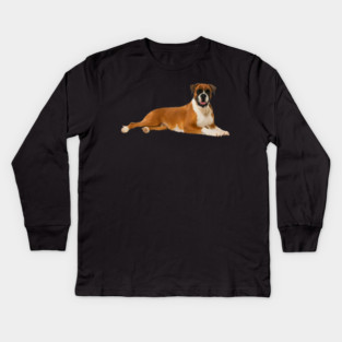 Boxer Dog , Love Boxer Dogs Kids Long Sleeve T-Shirt