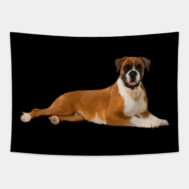 Boxer Dog , Love Boxer Dogs Tapestry by logiamerch